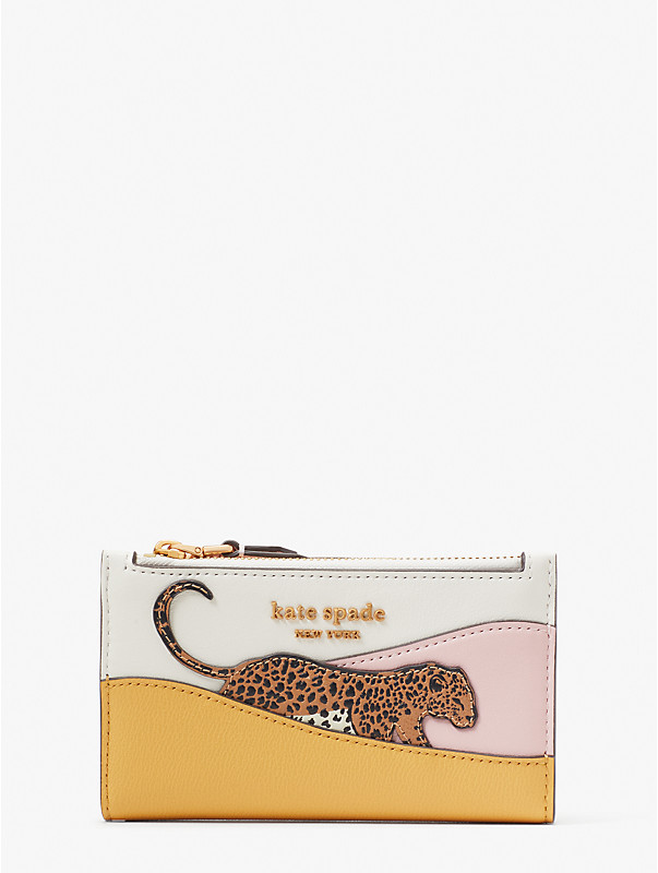 lucy leopard small slim bifold wallet, , rr_large