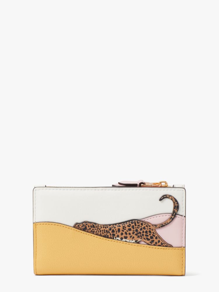 Lucy Leopard Small Slim Bifold Wallet | Kate Spade New York