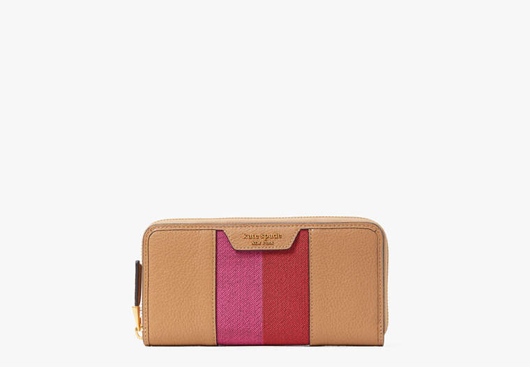 Racing Stripe Zip-around Continental Wallet, Bungalow Multi, Product
