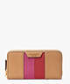 Racing Stripe Zip-around Continental Wallet, Bungalow Multi, ProductTile