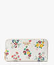 Morgan Bouquet Toss Embossed Zip-around Continental Wallet, Halo White Multi, ProductTile