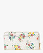 Morgan Bouquet Toss Embossed Zip-around Continental Wallet, Halo White Multi, Product