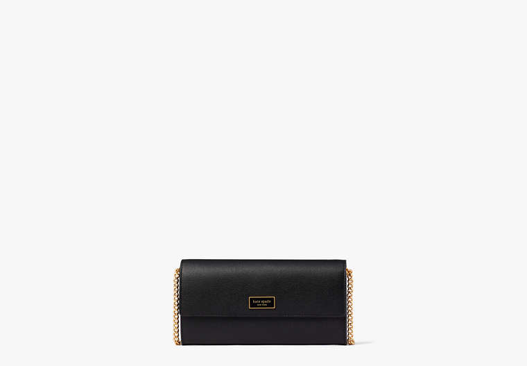 Katy Flap Continental Wallet Crossbody, Black, Product