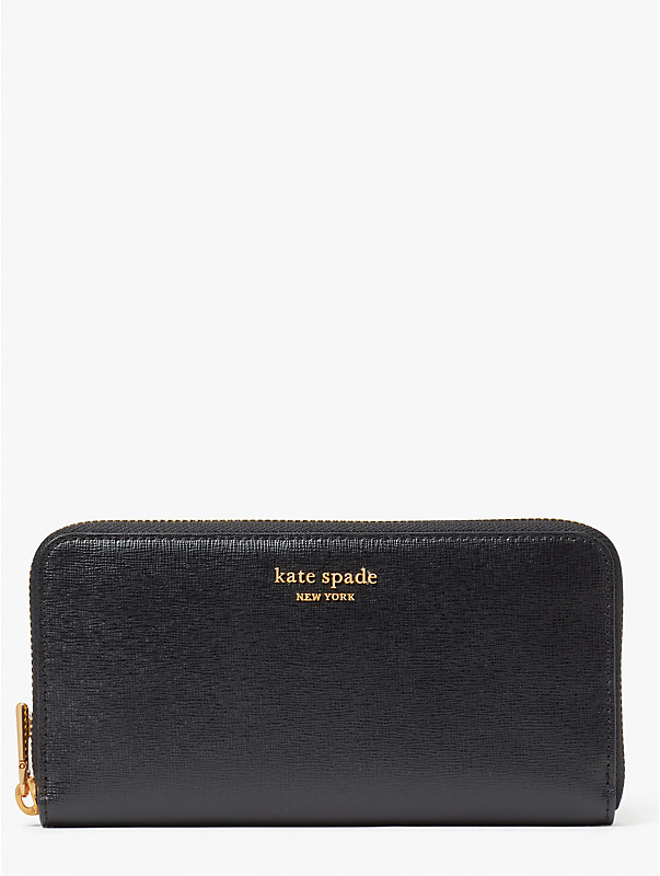 morgan saffiano leather zip around continental wallet, , rr_large