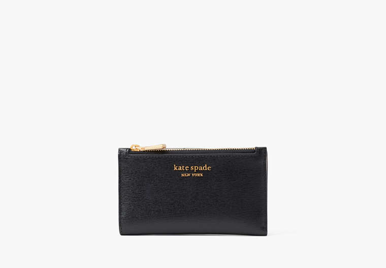 Morgan Small Slim Bifold Wallet, Black, Product
