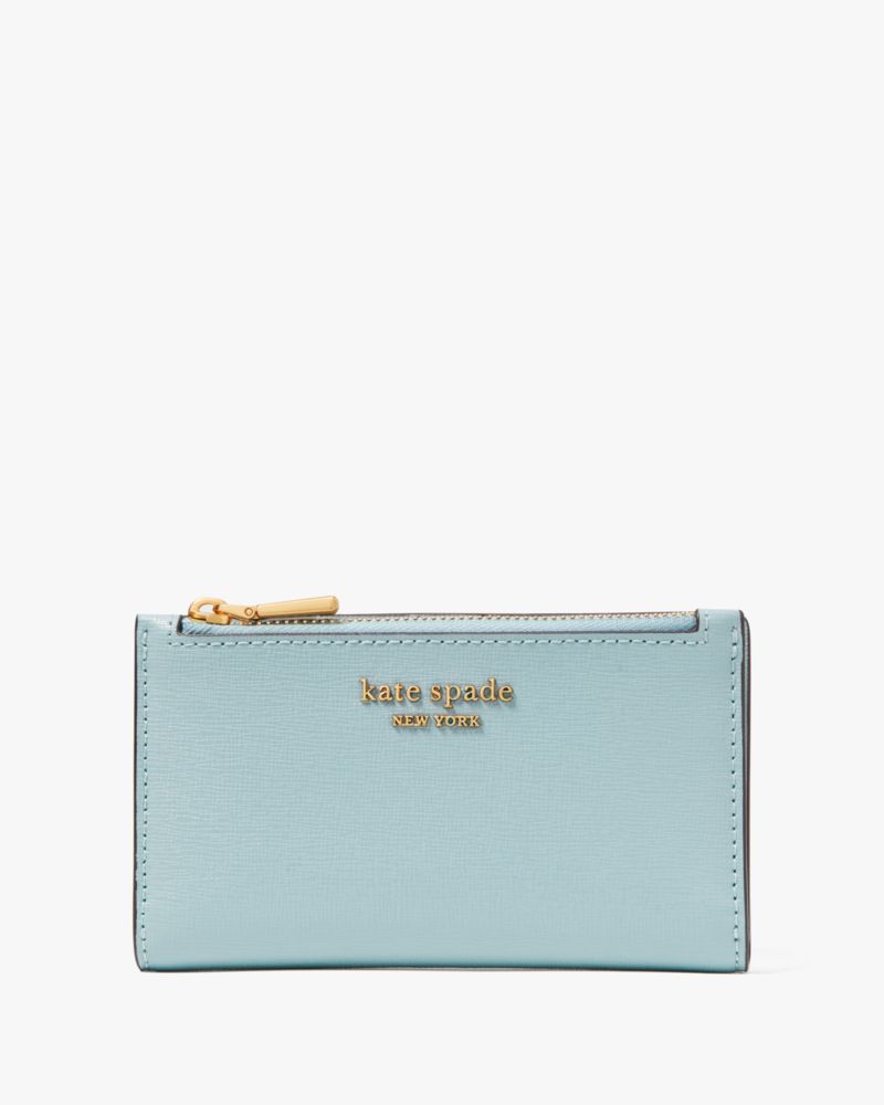 Kate Spade New York Morgan Saffiano Leather Double Zip Dome Crossbody  Aegean Teal One Size: Handbags