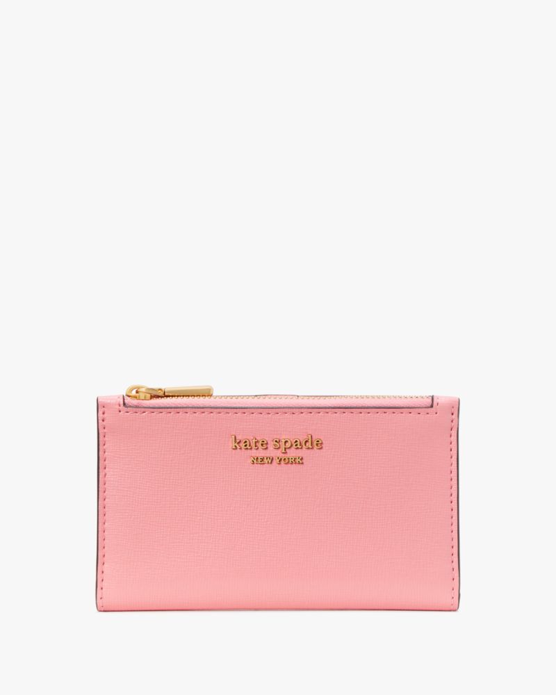 Kate Spade Morgan Small Slim Bifold Wallet In Salmon Pink