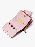 morgan saffiano leather small compact wallet, , s7productThumbnail