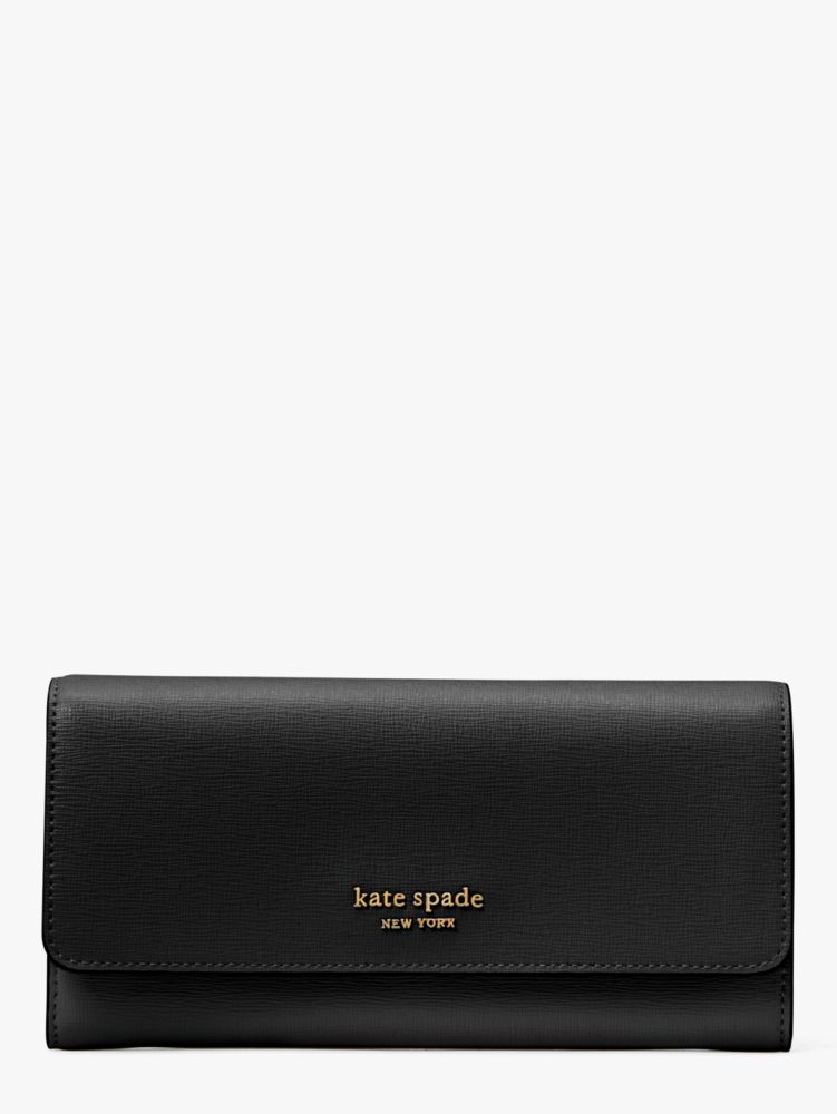 Kate Spade New York Morgan Black Leather Zip Wallet K8920BLK - Women's  accessories - Accessories