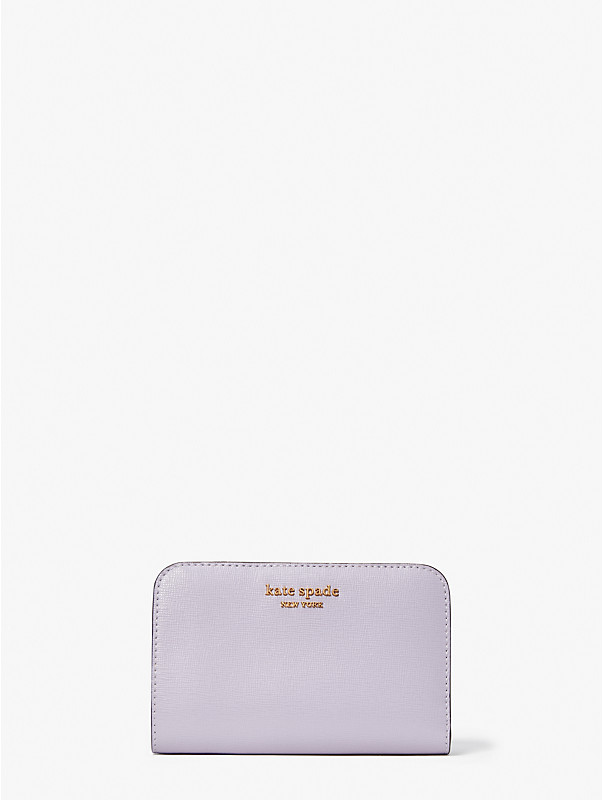 Women's lavender cream morgan saffiano leather compact wallet | Kate Spade New York UK
