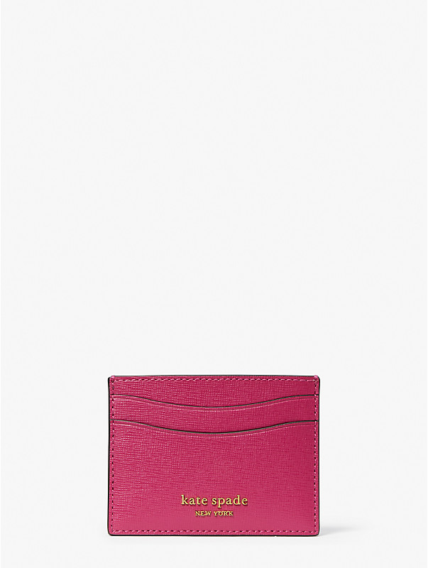 morgan saffiano leather card holder, , rr_large