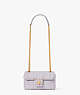 Evelyn Quilted Small Shoulder Crossbody, Lavender Cream, ProductTile