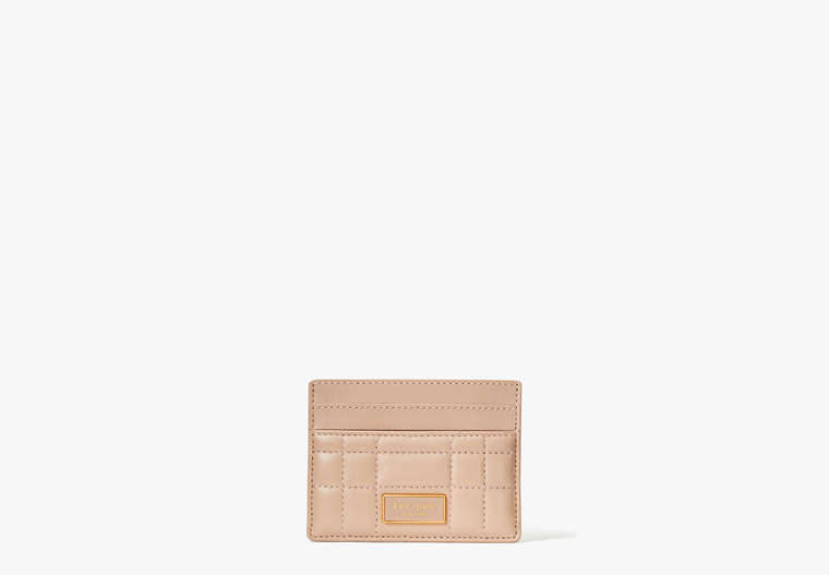 Evelyn Quilted Cardholder, Milk Tea, Product