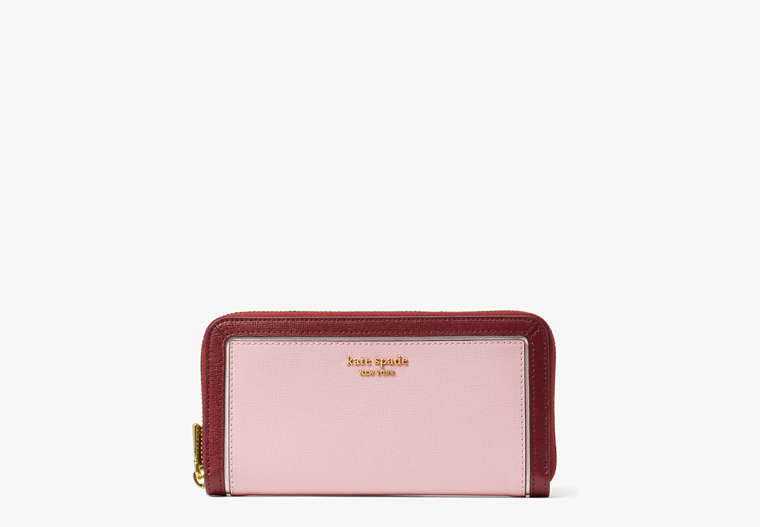 Morgan Colorblocked Zip-around Continental Wallet, Dogwood Pink Multi, Product