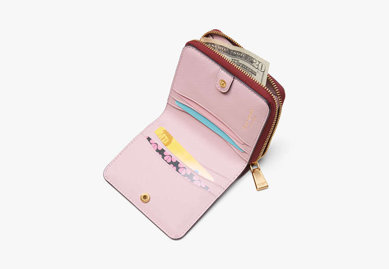 Morgan Colorblocked Small Compact Wallet, Dogwood Pink Multi, Product