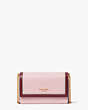 Morgan Colorblocked Flap Chain Wallet, Dogwood Pink Multi, Product