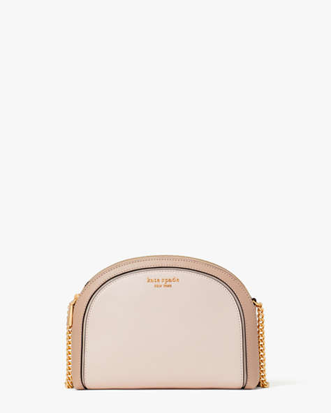 Kate Spade,Morgan Colorblocked Double-zip Dome Crossbody,Small,Casual,Pale Dogwood Multi
