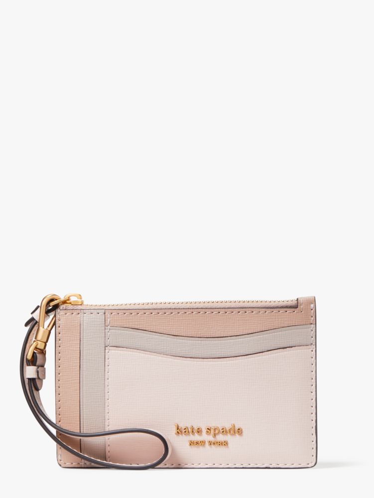 Kate Spade New Yorkで人気のお財布は、モーガン カラーブロックカードケース リスレット