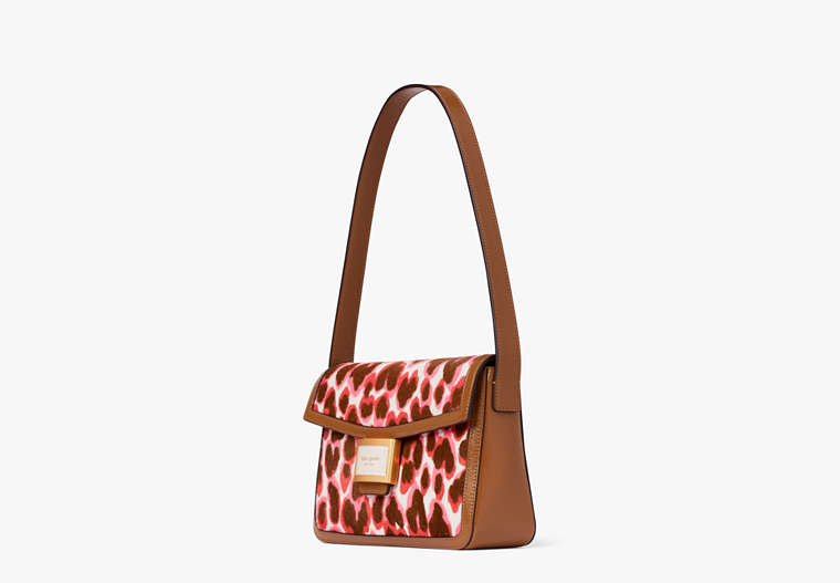 Katy Leopard Haircalf Medium Shoulder Bag, Pink Multi, Product