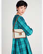 Katy Colorblocked Medium Shoulder Bag, Halo White Multi, Product