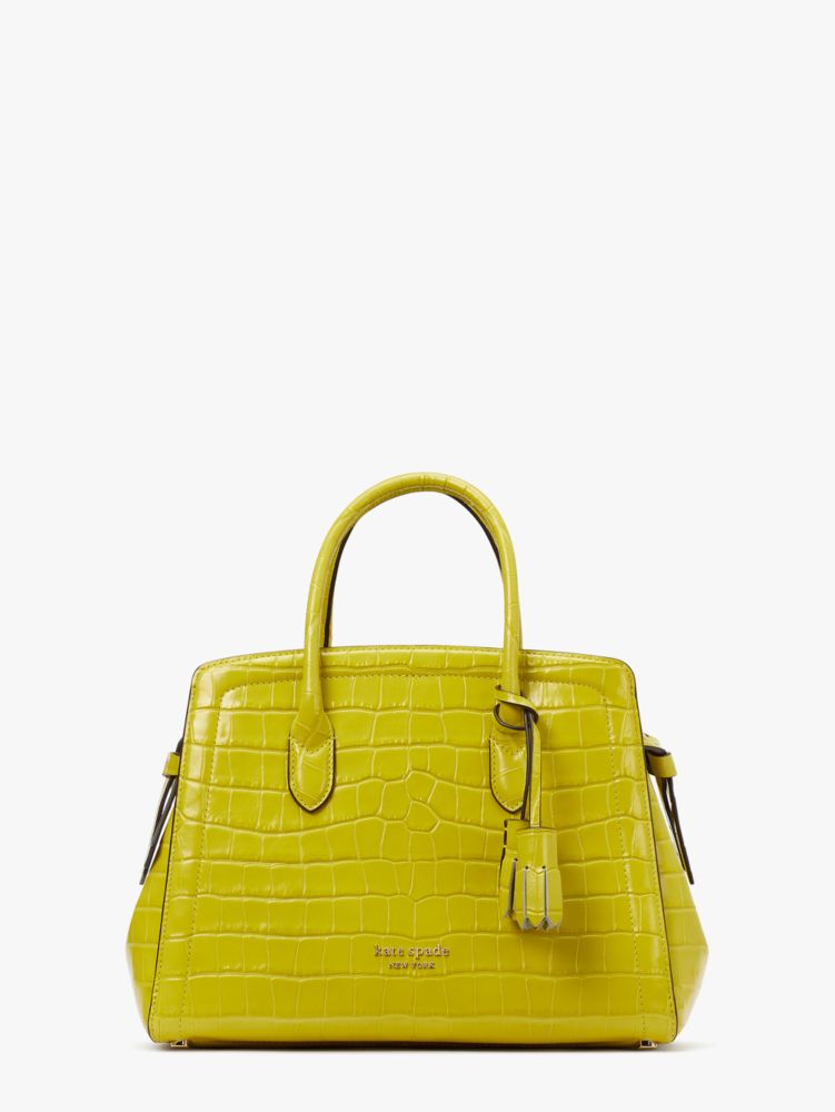 croc embossed handbag