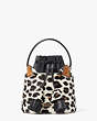 Buttercup Leopard Haircalf Small Bucket Bag, Cream Multi, Product