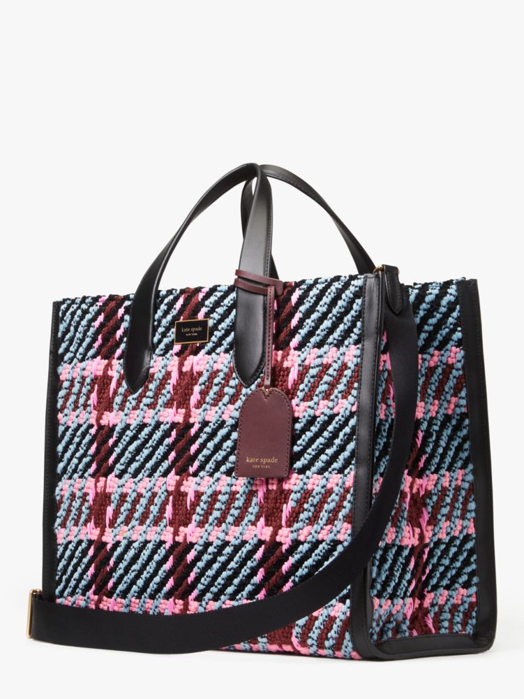 Manhattan Plaid Large Tote | Kate Spade New York