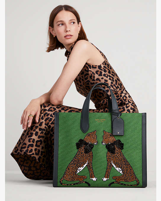 Manhattan Leopard Large Tote | Kate New