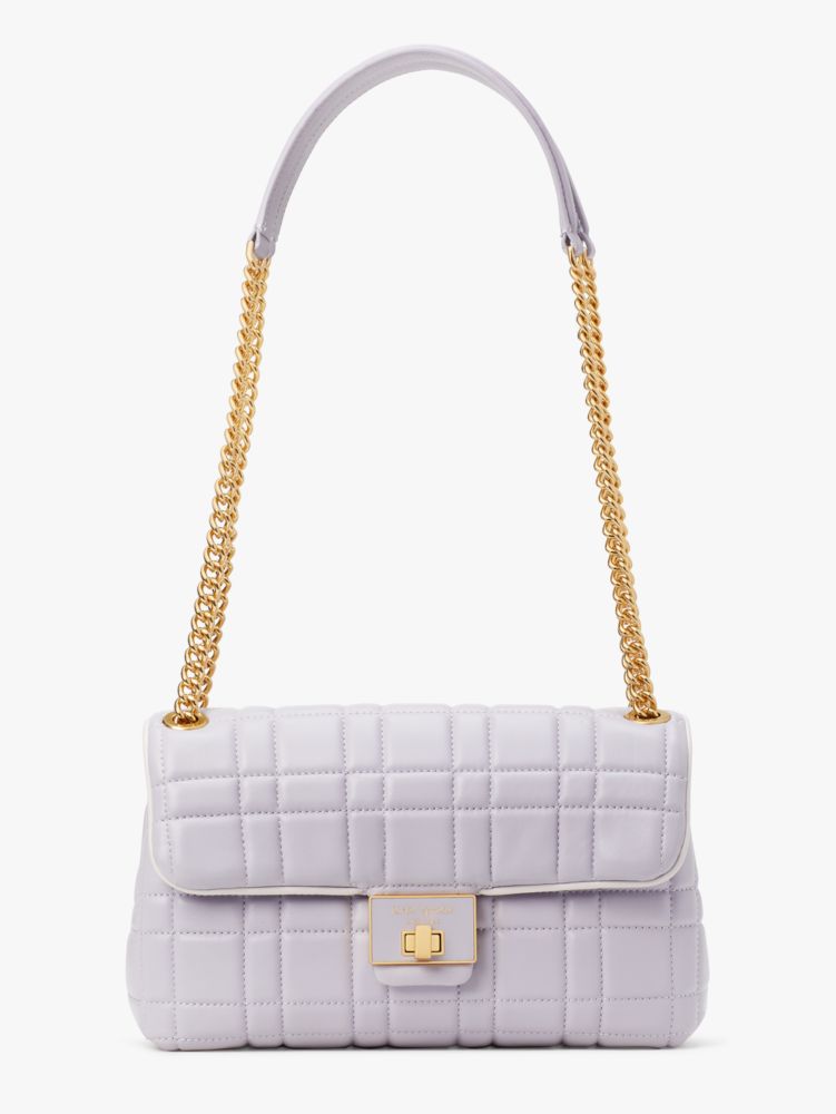 Kate Spade Evelyn Quilted Medium Convertible Shoulder Bag, Lavender Cream - Handbags & Purses