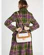 Evelyn Faux Shearling Medium Convertible Shoulder Bag, Cream Multi, Product