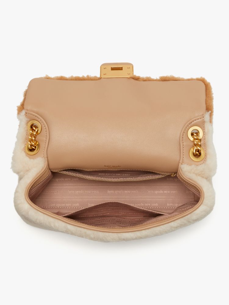 Evelyn Faux Shearling Medium Convertible Shoulder Bag | Kate Spade New York