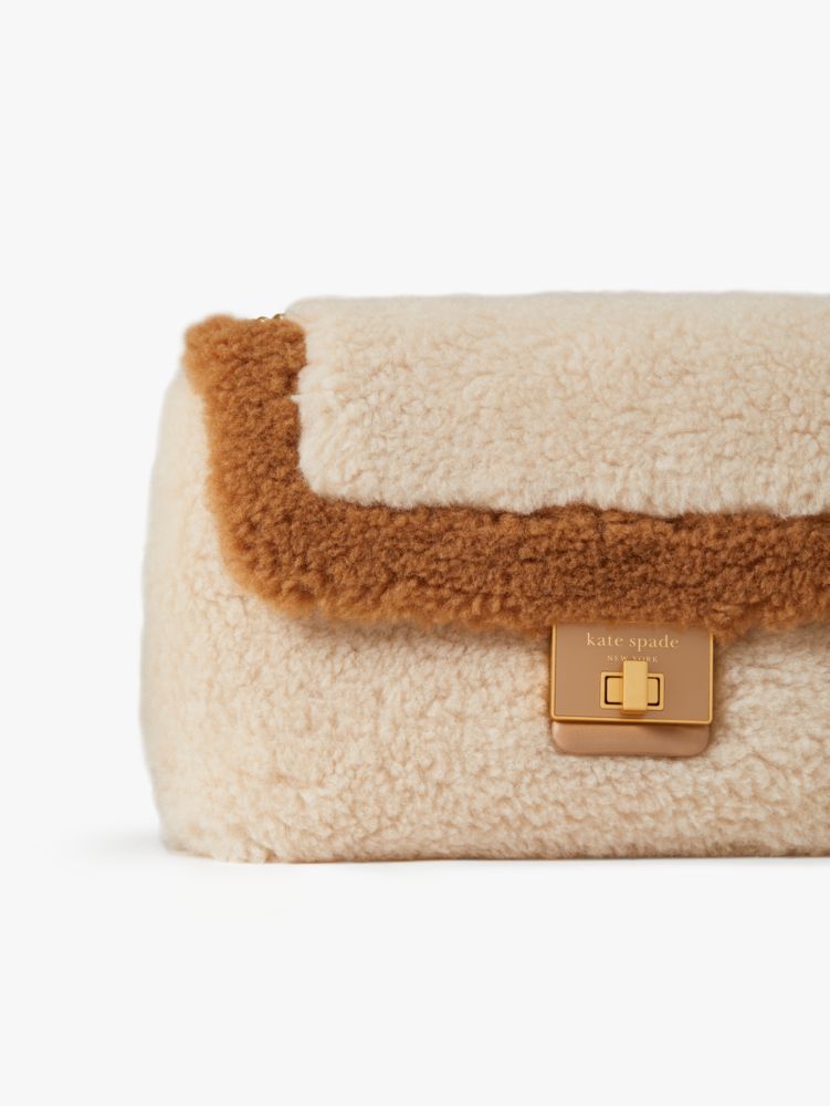 Evelyn Faux Shearling Medium Convertible Shoulder Bag | Kate Spade New York