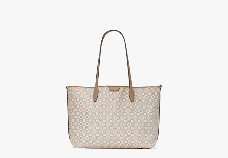 Spade Flower Monogram Coated Canvas Sutton Tote, Natural Multi, Product