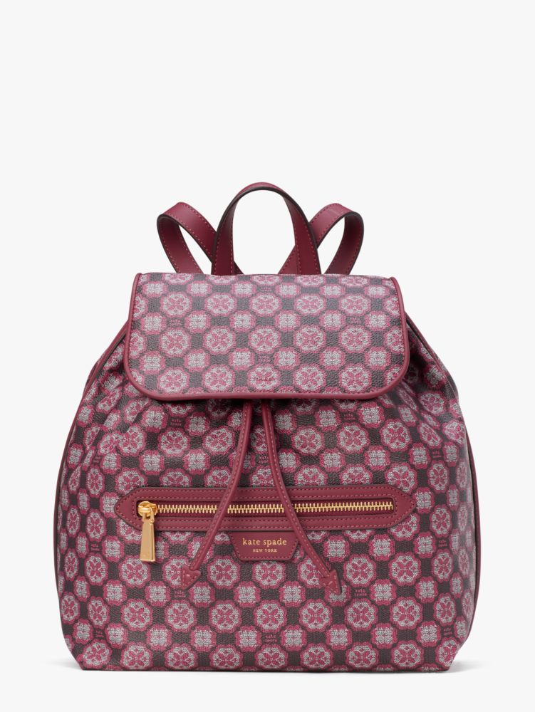 Spade Flower Monogram Mia Flap Backpack