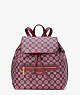 Spade Flower Monogram Mia Flap Backpack, Garnet Rose Multi, ProductTile