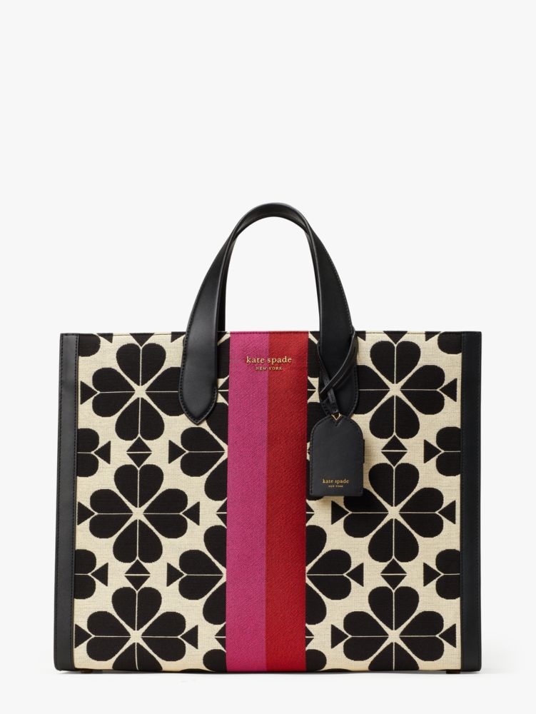 Oversized Spade Flower Jacquard Stripe Manhattan Large Tote | Kate Spade  New York