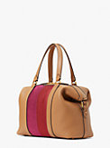 webbed group jacquard stripe medium satchel, , s7productThumbnail