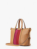 webbed group jacquard stripe medium satchel, , s7productThumbnail