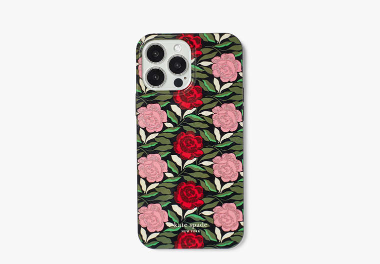 Rose Garden Glitter iPhone 13 Pro Max Case, Black Multi, Product