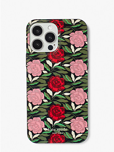 Rose Garden Glitter Iphone 13 Pro Case Kate Spade Women Accessories Phones Cases 