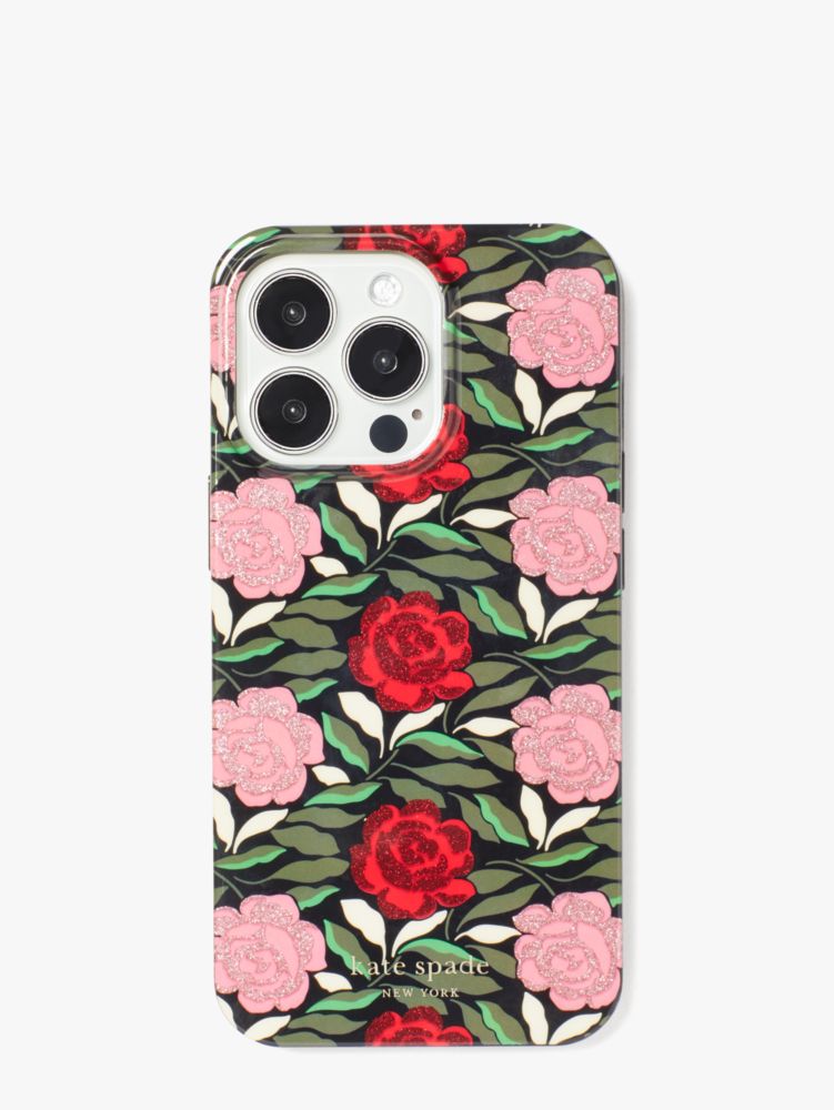 Rose Garden Glitter I Phone 13 Pro Case | Kate Spade New York