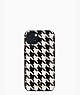 Houndstooth Printed Resin iPhone 13 Case, Black Multi, ProductTile
