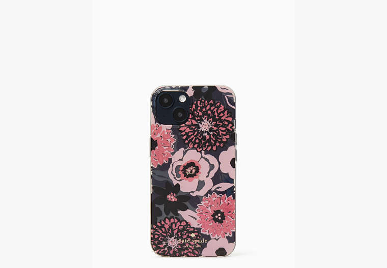 Jeweled Dahlia Floral iPhone 13 Case, Pink Multi, Product