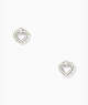 Shining Spade Pearl Studs, Cream/Silver, ProductTile