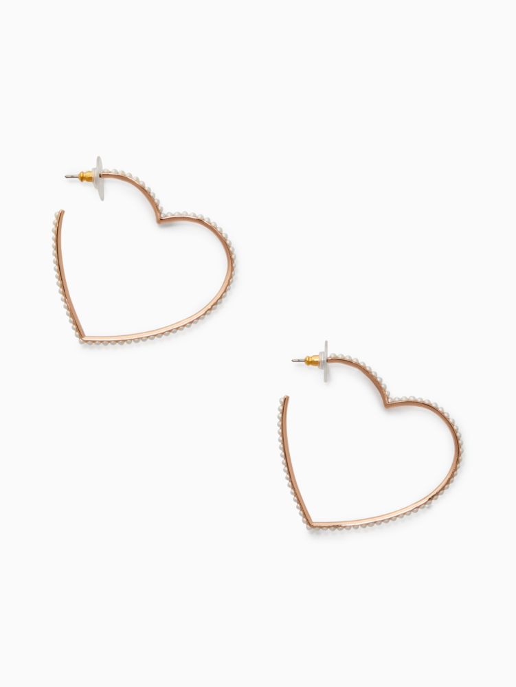 Shining Spade Heart Hoops Kate Spade UK