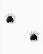 Paw Print Studs, Clear/Black, Product