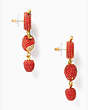 Apple Of My Eye Pave Dangle Earrings, Red Multi, Product