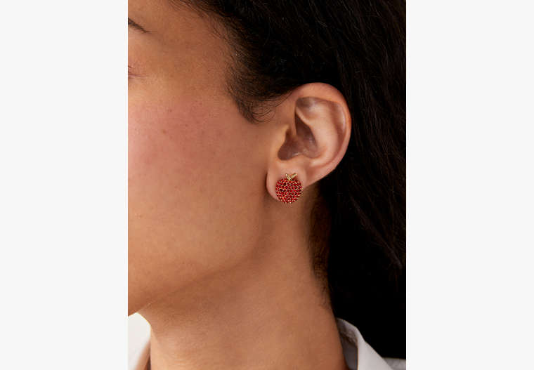 Apple Of My Eye Pave Studs, Red Multi, Product