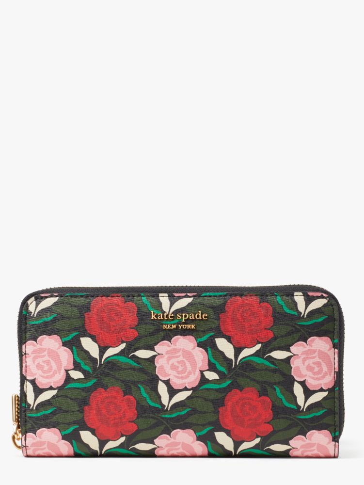 Morgan Rose Garden Zip Around Continental Wallet | Kate Spade New York