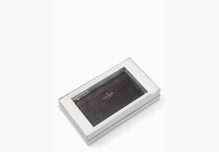 Kate Spade,tinsel boxed large slim card holder,60%,Black image number 0